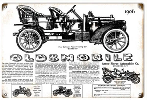 1906 OLDSMOBILE PALACE TOURING CAR 18" HEAVY DUTY USA MADE METAL AUTO ADV SIGN - Picture 1 of 1