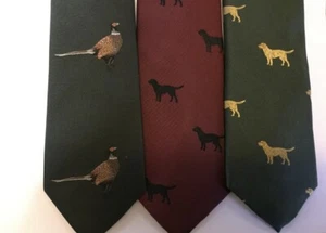 Corbatas con motivos deportivos, labrador, faisán, tiro, ropa de campo Nueva venta para limpiar - Imagen 1 de 2