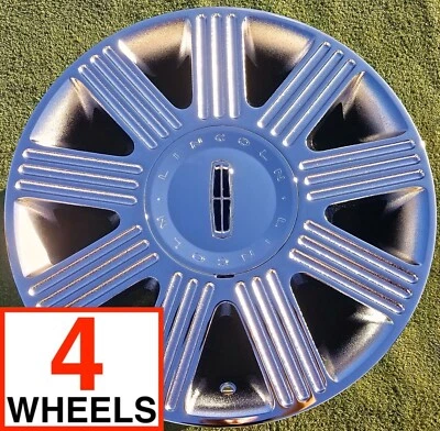 Lincoln TOWN CAR Chrome Wheels OEM Factory Style 17 inch TownCar 4W1Z1007AA 3502 - Image 1 of 4