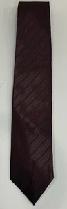 Tino Cosma Necktie Men's Maroon Metallic Striped Classic Designer Formal Italy - Picture 1 of 8
