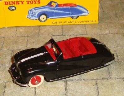 AUSTIN ATLANTIC CONVERTIBLE CAR - DINKY TOYS 106 -DEAGOSTINI REPRODUCTION c2019 - Image 1 of 4