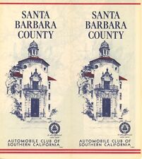 1949 Santa Barbara County Road Map – Auto Club of Southern California (ACSC)