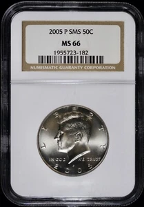 2005 P 50c Kennedy Half Dollar NGC MS 66 SMS (BU Uncirculated, Unc) Philadelphia - Picture 1 of 4