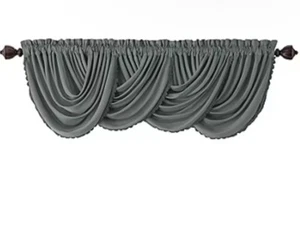 Waterfall Valance Rod Pocket, Dusty Blue Eirene Home Fashions All Seasons, 52x36 - Picture 1 of 5