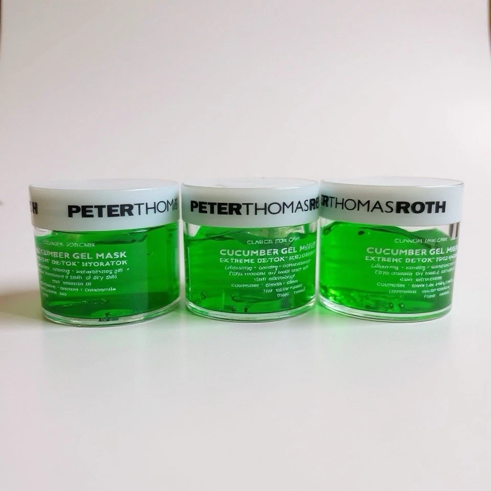 Peter Thomas Roth Cucumber Gel Mask Extreme De‑Tox Hydrator 1.7 oz — 3 Pack Lot - Image 1 of 1