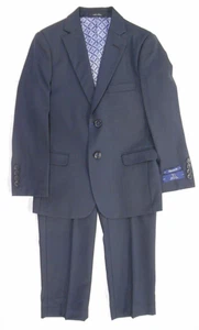 Boys T.O. Navy Blue Sapphire Jacket & Pants 2PC Suit Classic &Husky Sizes 8 - 20 - Picture 1 of 9