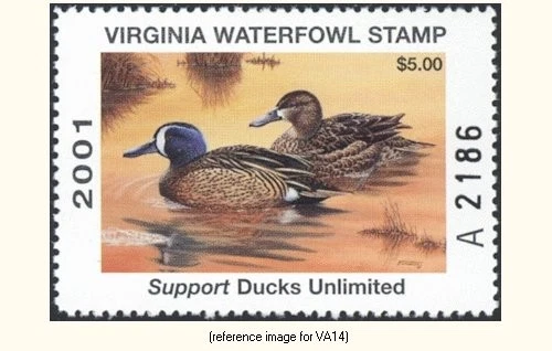 HALFPRICEDUCK Virginia Duck Stamp 2001 $5.00 - Image 1 of 1