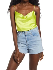 ENDLESS ROSE Womens Spaghetti Strap Cowl Neck Adjustable Straps Camisole Top - Picture 1 of 9