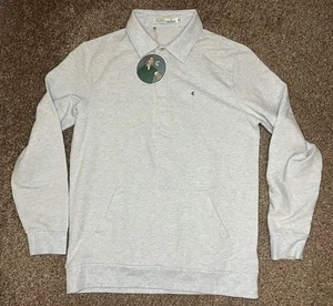NWT Criquet Weekender Pullover Long Sleeve Men’s Medium Light Blue Front Pouch - Picture 1 of 4