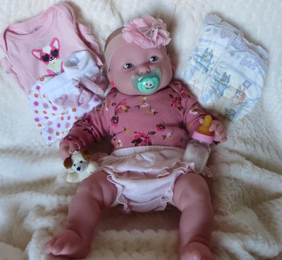 Berenguer Baby Doll  19” Two Teeth Soft Body/Thumbsucker Realistic Life Like - Image 1 of 4