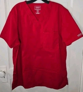 NEW Cherokee Workwear Men's V-Neck Red Scrub Top - WW675 Size 2XL - Picture 1 of 4
