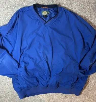 Cabela's Men’s Windbreaker Size 2XL Blue Lined Pockets Long Sleeve Pullover - Image 1 of 4