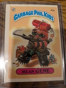 1985 Topps Garbage Pail Kids Vintage Mean Gene 41a - Picture 1 of 2