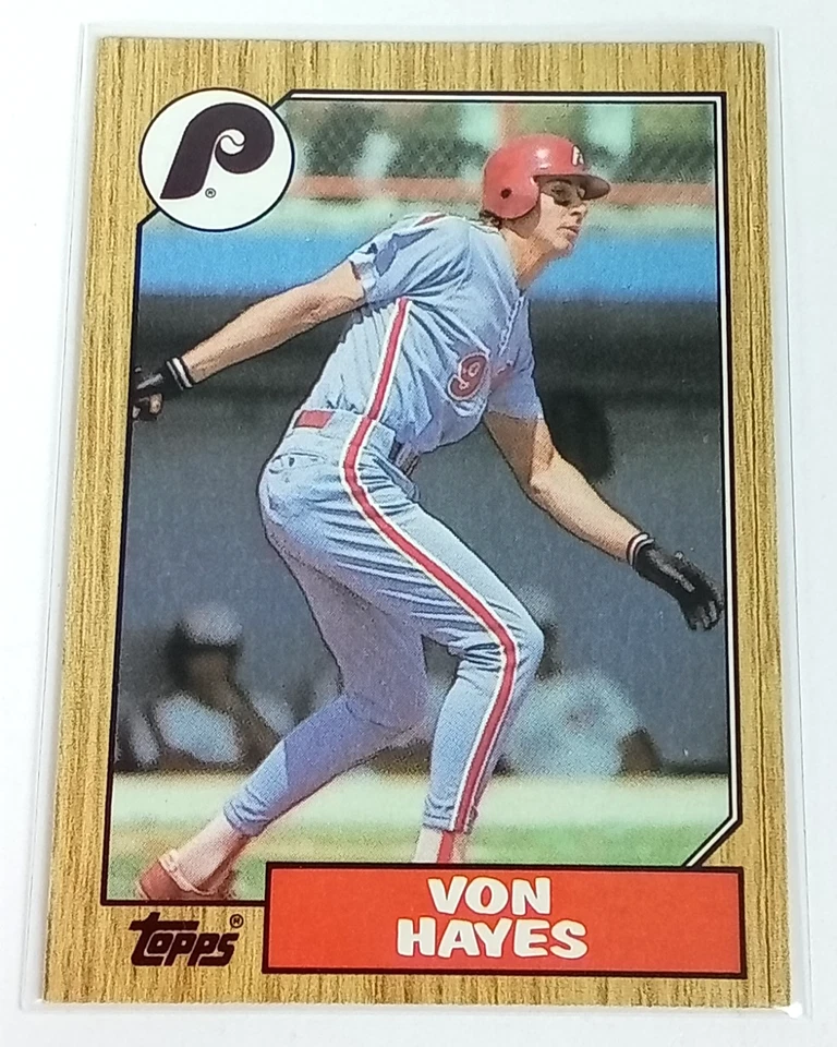 Von Hayes #666 Topps Phillies Card 1987 - Image 1 of 4