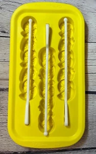 Wilton Fruit Kebob Drink Ice Cube Tray Silicone Mold 3 Swizzel Sticks Long NEW - Picture 1 of 3