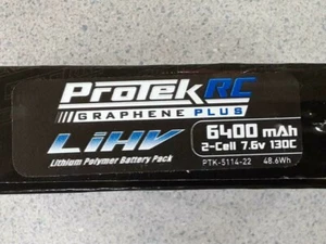 ProTek RC 2S 130C Low IR Si-Graphene + HV Shorty LiPo Battery 7.6V/6400mAh New - Picture 1 of 3