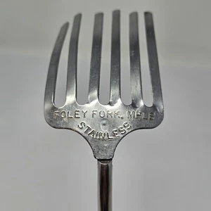 Vtg Foley Fork Metal Pasta Serving Spaghetti Noodle Prongs  10 1/4" Stainless - Picture 1 of 11