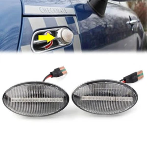 LED Dynamic Side Marker Light Turn Signal Lamp For Mini Cooper R50 R52 R53 Clear - Picture 1 of 8