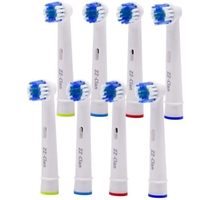 ZZ-CLAN 8 Aufsteckbürsten kompatibel für Oral B Precision Clean Ersatz Bürsten Köpfe