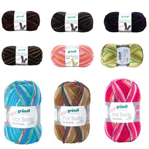 100g Gründl Hot Socks - 4-fach Sockenwolle  Garn Stricken Häkeln Lonato-Lago - Bild 1 von 13