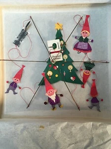 Vintage Flensted Handy FM-20 Nisse Familie Weihnachtsdekoration dänischer Weihnachtsbaum - Bild 1 von 11