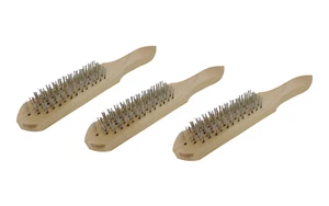 Drahtbürste Stahlbürsten Set 3 tlg. Holz Metallbürste Reinigungsbürste Bürste - Bild 1 von 4