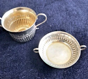 Antike Sterling Silber Tasse und Schale (Set) für Puppenstube - Bild 1 von 8