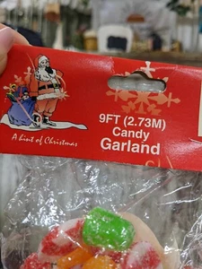 Ghirlanda di caramelle vintage soffiaggio gocce di gomma ricoperte di zucchero canna di caramelle salvavita 54 piedi - Foto 1 di 5