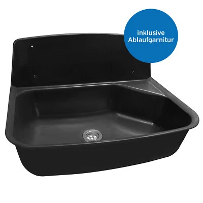 kör4u Ausgussbecken aus Kunststoff schwarz - Bild 1 von 4