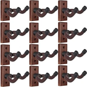 Supporto da Parete per Chitarra Confezione da 12, Supporto Gancio per Chitarra in Legno Parete per Acous... - Foto 1 di 3