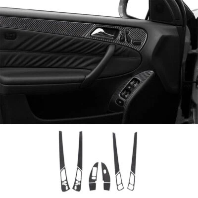 Manija de puerta delantera de fibra de carbono 12 piezas para Mercedes-Benz W203 2005-2007 tipo B Foto 1 de 4
