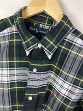 RALPH LAUREN Oxford Shirt Size 3XL 48"-50" Men`s Relaxed Fit Long Sleeve Checked
