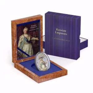 Niue 2014 5 $ Russian Emperors - Catherina II 2 Oz Silbermünze PP - Bild 1 von 1