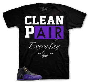 Tees To Match Jordan 12 Field lila Turnschuhe - sauberes Paar Shirt - Bild 1 von 3