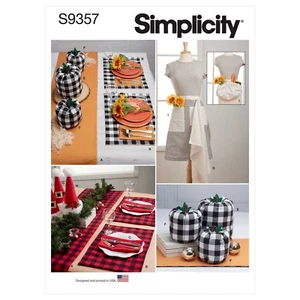 Simplicity HOLIDAY Schnittmuster S9357 Tischdeko Geschirrtuch und Schürze - Bild 1 von 3