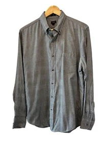 MENs J CREW Slim Fit White & Black Button Up Collared Dress Shirt M - Picture 1 of 10