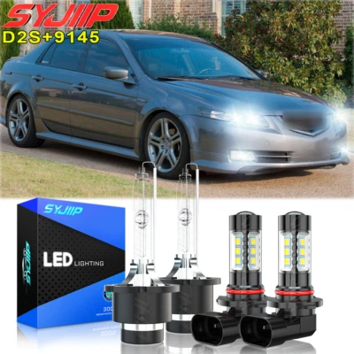 For Acura TL 2004-2006 Faros HID altos y bajos+luces antiniebla LED 4X Bombillas - Image 1 of 4