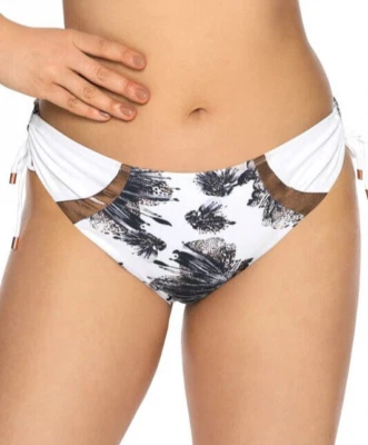 AVA Swim Damen Bikini Slip Gr. 2XL UK46 Badeslip Justierbar weiß gold - Bild 1 von 4