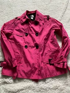 Chico's Women Long Sleeve Windbreaker Jacket Hot Pink Size 1 - Picture 1 of 6