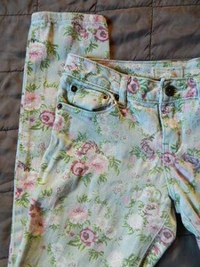 FOREVER 11 GIRLS Floral Printed Cotton-Spandex Skinny Jeans Size XS - Picture 1 of 12