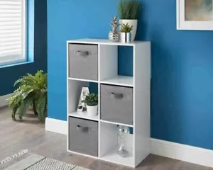 2/3/4/5/6 Tier Cubes Drawers Shelving Storage Unit Bookcase Cabinet Living Room - Picture 1 of 38