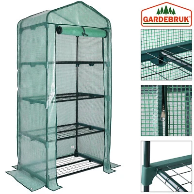 GARDEBRUK Foliengewächshaus 0,34m² Gewächshaus Treibhaus Tomatenhaus Frühbeet Pflanzenhaus