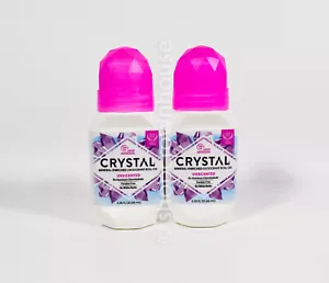 2 Crystal Deodorant Roll-On Unscented Aluminum Paraben Free 2.25 fl oz - Picture 1 of 3
