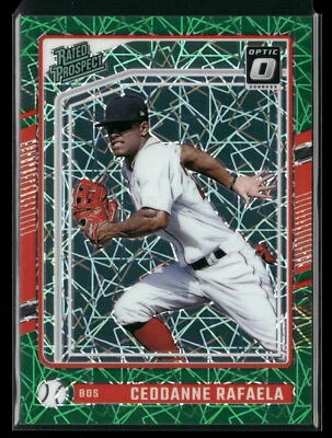 Ceddanne Rafaela 2024 Donruss #128 Optic Green Velocity Prizm /149 - Image 1 of 2