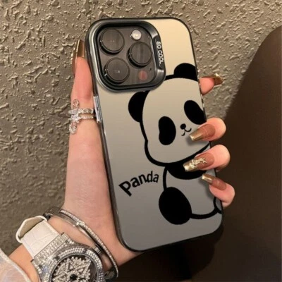 Cute Panda Pattern Phone Case For iPhone 16 15 Pro Max 14 13 12 Mini 11 XR XS 7 - Image 1 of 4