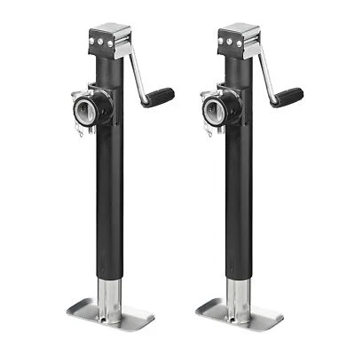 2x Ausdrehstütze mit Handkurbel Klappbar 570-950mm 2500/5000kg Stützfuss Flansch - Bild 1 von 4