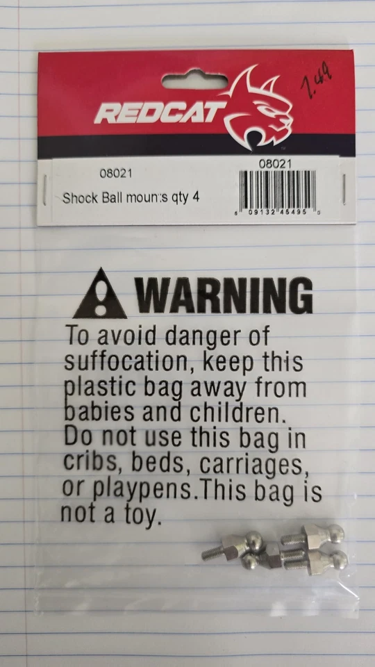 08021 Redcat Shock Ball Mounts (4pcs)  #08021  - Image 1 of 1