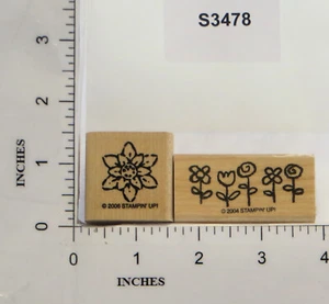 Stampin' Up! Wood Block Stamp Lot Spring Easter Flower Bunny Chick Egg Duck - Picture 1 of 4