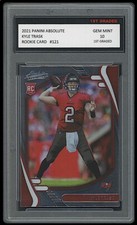 KYLE TRASK 2021 PANINI ABSOLUTE 1ST GRADED 10 ROOKIE CARD RC #121 TAMPA BAY BUCS