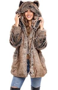 Womans Faux Fur Multi Color Warm, Cozy, Stylish Coat XL - Picture 1 of 4